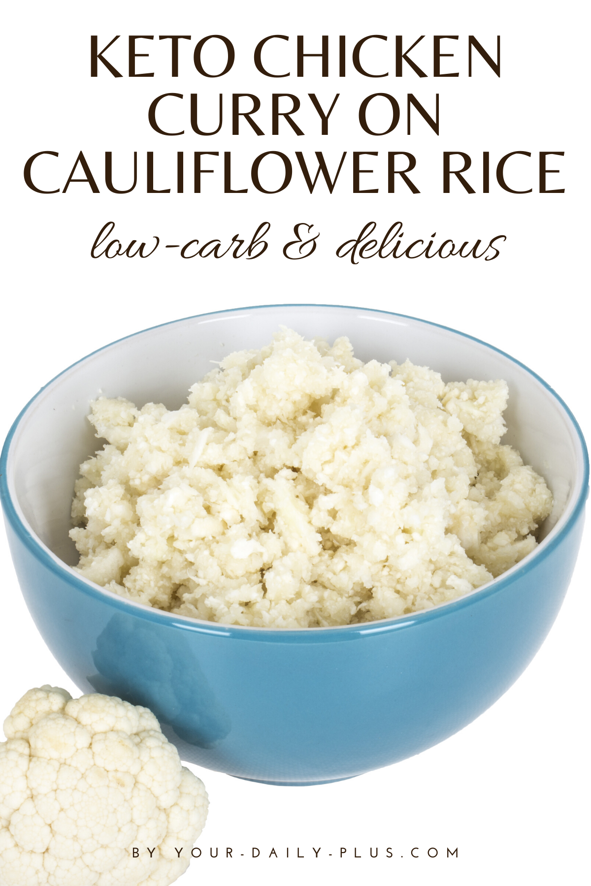 Delicious chicken curry made low-carb with cauliflower rice. The perfect keto dinner!